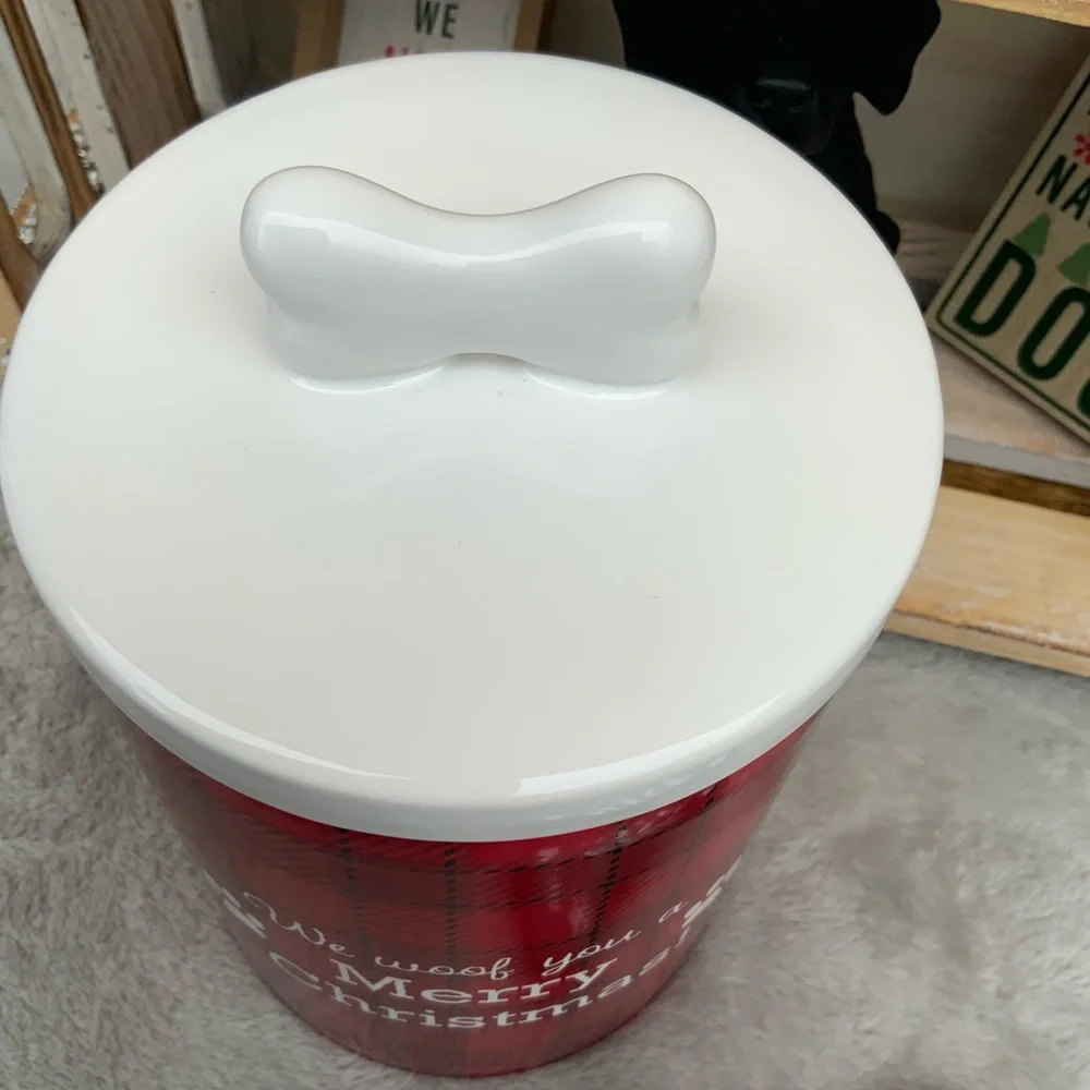 dog treat ceramic cannister